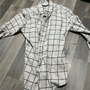 Croft & Barrow Cream Plaid Flannel